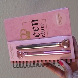 Juicy Couture Pink QUEEN COUTURE Journal  Set with Pens